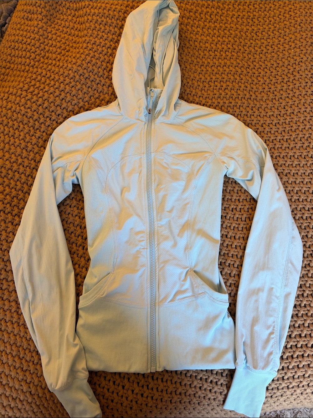 lululemon athletica Pale Blue Hooded Zip Jacket